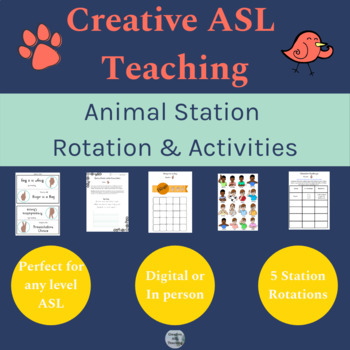 Preview of ASL Animal Station Rotation - ASL, Deaf/HH