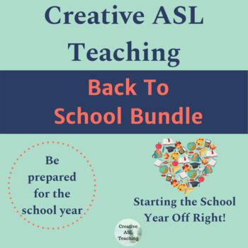 Preview of ASL Back to School Bundle