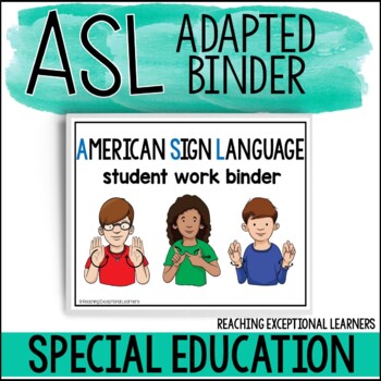 Preview of ASL Binder for Special Education