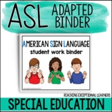 ASL Binder for Special Education