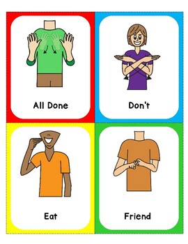 ASL Basic Words Flashcards (24 Words) by Teaching Diligently | TpT