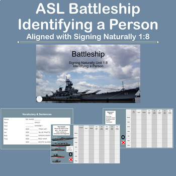Preview of ASL Battleship:  Identifying a Person (ASL 1)