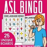 ASL Bingo Sign Language Bingo Game Activity