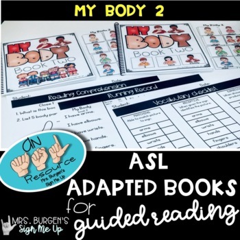 Preview of ASL Body Parts Adapted  BOOK 2