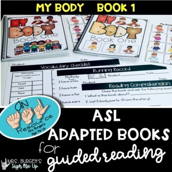 Preview of ASL Body Parts Adapted Books 1
