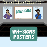 ASL CLASSROOM POSTERS | WH SIGNS | CLIP ART
