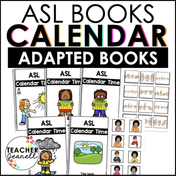Preview of ASL Calendar Time Practice Books - ASL Adapted Books