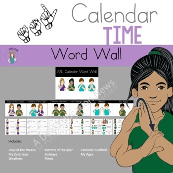 Preview of ASL Calendar Time Word Wall