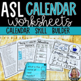 ASL Calendar Worksheets