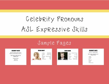 Preview of ASL Celebrity Pronouns Activity