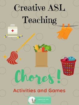 Preview of ASL Chores Activities Packet - ASL, ESL, Deaf/HH