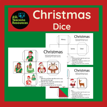 Preview of ASL Christmas Dice Games (Sign Language)