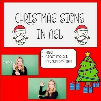 Preview of ASL Christmas Signs