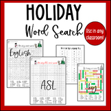 ASL Christmas Word Search