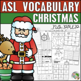 ASL Christmas Worksheets American Sign Language NO PREP