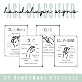 ASL Classifier Handshape Posters