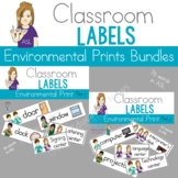 ASL Classroom Environmental Prints Label BUNDLE