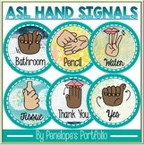ASL Classroom Hand Signals Posters - American Sign Language