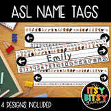 ASL Classroom Name Tags| Classroom Decor | Sign Language Alphabet