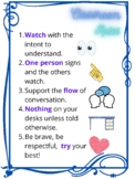 ASL Classroom Rules for Comprehensible Input
