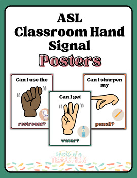 Preview of ASL Classroom Management Hand Signal Posters
