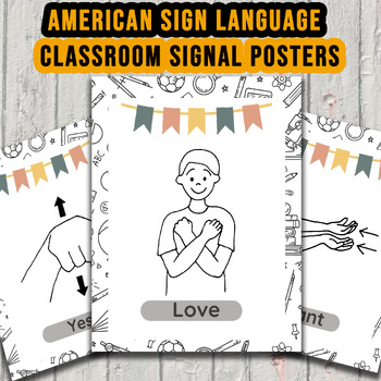 Preview of ASL Classroom Signal Posters for Seamless Communication