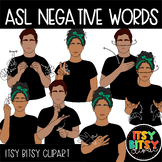 ASL Clipart Negative Words American Sign Language