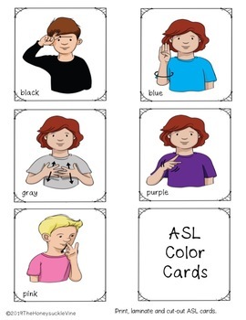 ASL Color Card Games with Color Puzzles Set 5 {October} by The ...