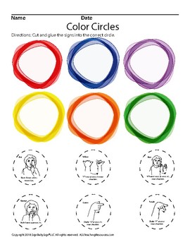 Preview of ASL Color Circles