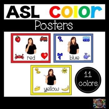 Preview of ASL Color Posters American Sign Language 