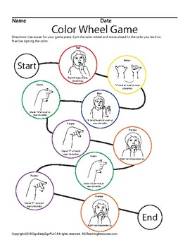 Preview of ASL Color Wheel Game