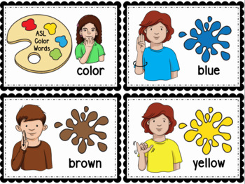 ASL Color Words by Time2Learn | TPT