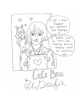 Preview of ASL Coloring Page Cece Bell