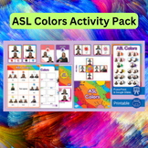 ASL Colors Activity Pack|English language art|reading|writing