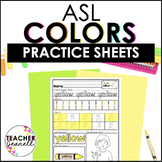 ASL Colors Worksheets