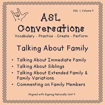 Preview of ASL Conversations: Talking About Family (ASL 1, Volume 4)