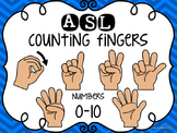 ASL Counting Finger Clipart 0-10