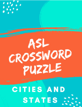 Preview of ASL Crossword Puzzle - Cities and States