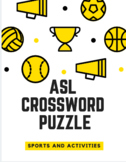 ASL Crossword Puzzle - Sports and Activities