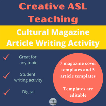 Preview of ASL Cultural Magazine Cover and Article Templates