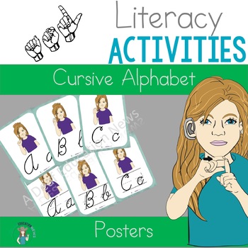 Preview of ASL Cursive Alphabet Posters