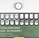 ASL Cursive / Print Chalkboard Alphabet Buntings