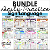 ASL Daily Practice Bundle - ASL Morning Work (44 Themes)