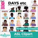 ASL Days etc Clipart - American Sign Language Graphics 18 