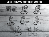 ASL Days of the Week Clip Art / PNGs