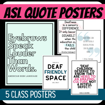 Preview of ASL Deaf Ed. Quote Posters