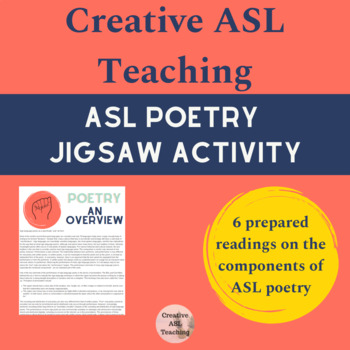 Preview of ASL/Deaf Poetry Jigsaw Reading