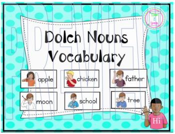 Preview of ASL Dolch Nouns Vocabulary