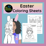 ASL Easter Coloring Sheets Special Education