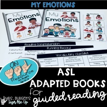 Preview of ASL Emotions Adapted Books